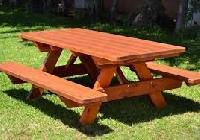 Outdoor wooden table