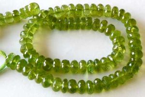 Peridot Roundel beads