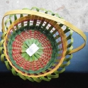 Hand madeBamboo Flower Basket with Handel