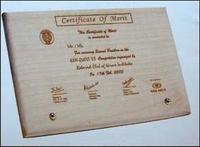 wooden certificate