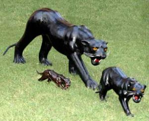 Leather Panther Statue