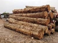 Teak round logs