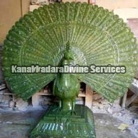 Green Stone Peacock Statue