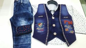 BOYS DENIM WAIST COAT