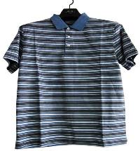 Mens Striped Polo T Shirt