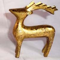 Gold Plated Deer Sculpture
