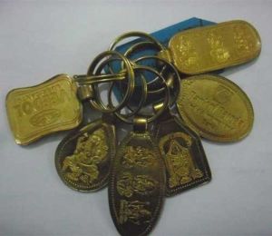 Golden Metal Key Chain