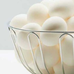 white organic eggs