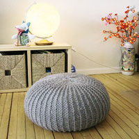 Knitted Pouf