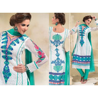 Churidaar with Heavy Lace Work Salwar Kameez