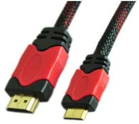 JH 04/3  HDMI MALE TO HDMI MALE MINI CABLE  NYLON MESH