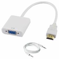 JH 15 HDMI MALE TO VGA FEMALE WITH SOUND ADAPTER