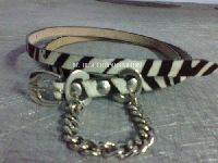 Ladies Leather Belts - Zebra printed