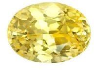 oval yellow sapphire