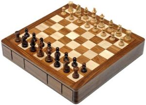 Sheesham Sliding Drawer Chess Set