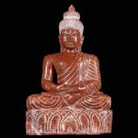 15 Red Marble Lord Buddha Statues