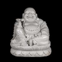 White Marble Laughing Buddha Statues