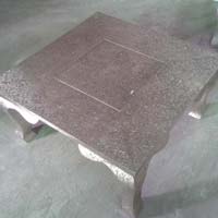White Metal Embossed Coffee Table (NB-WMCFTL-104)