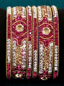 Lakh Brass Bangles Set