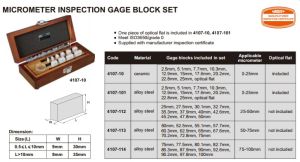 Insize Micrometer Inspection Gage Block Set