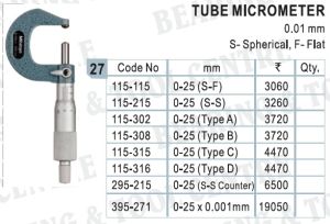 Mitutoyo Spherical Anvil Tube Micrometer