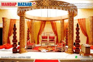 crystal gold mandap