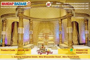 crystal golden mandap