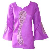 Purple Embroidered Kurti