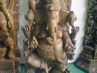 Lord Ganesha Wooden Idol