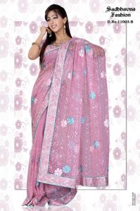 jaal work saree