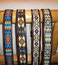 beaded leather belts