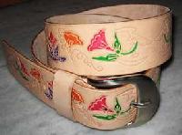 Painted Leather Belts