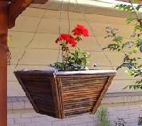 wooden hanging pot