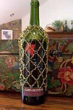 Beaded Wine Bottle Holder