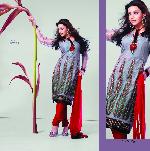 Indian Designer Grey Unstitched Salwar Suit