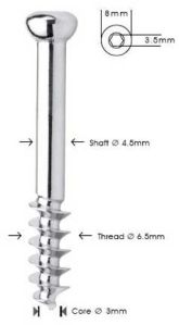 6.5mm Cancellous Bone Screws, 16mm Thread