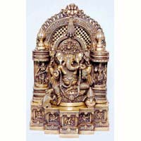 Brass Ganesh Darbar Statue