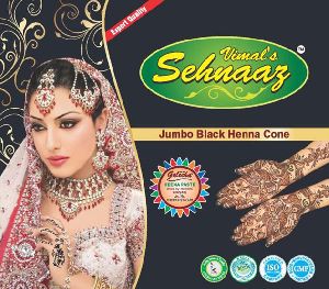 Jumbo Black Henna Cones