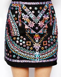 embroidered skirt