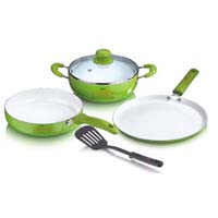 Colored Ceramic Coated Cooking Set