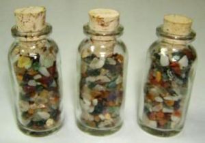 Gemstone glass bottle