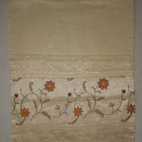 Designer Embroidered Zari Work Cream Pillows