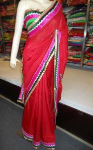 Designer fancy Zari Work Crepe Silk Saree