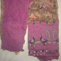 Designer Printed Embroidered Cotton Punjabi Suits