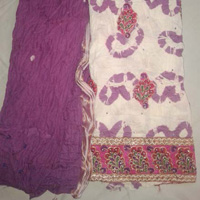 Designer Printed Purple coloured Cotton Punjabi Suits