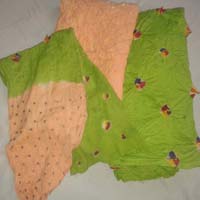 Green Pure GC Cotton Printed Chiffon Cream Dupatta Punjabi Suits