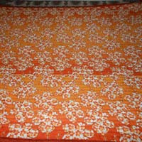 Jaipuri Cotton Quilt Double Bed Orange Colour