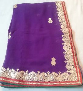 Jaipuri pure Gota Patti Work Pure Georgette Saree that Pure Jaipuri Go