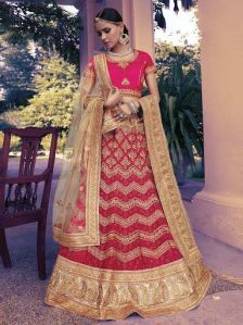 Astute Red Braso Lehenga Choli