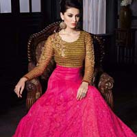 Beckoning Magenta Khadi Designer Anarkali Suit